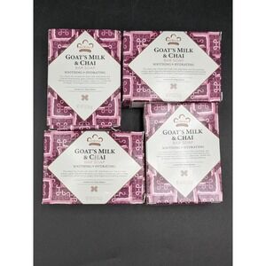 Lot of 4 Nubian Heritage - Goats Milk & Chai Soap 5 oz bars New